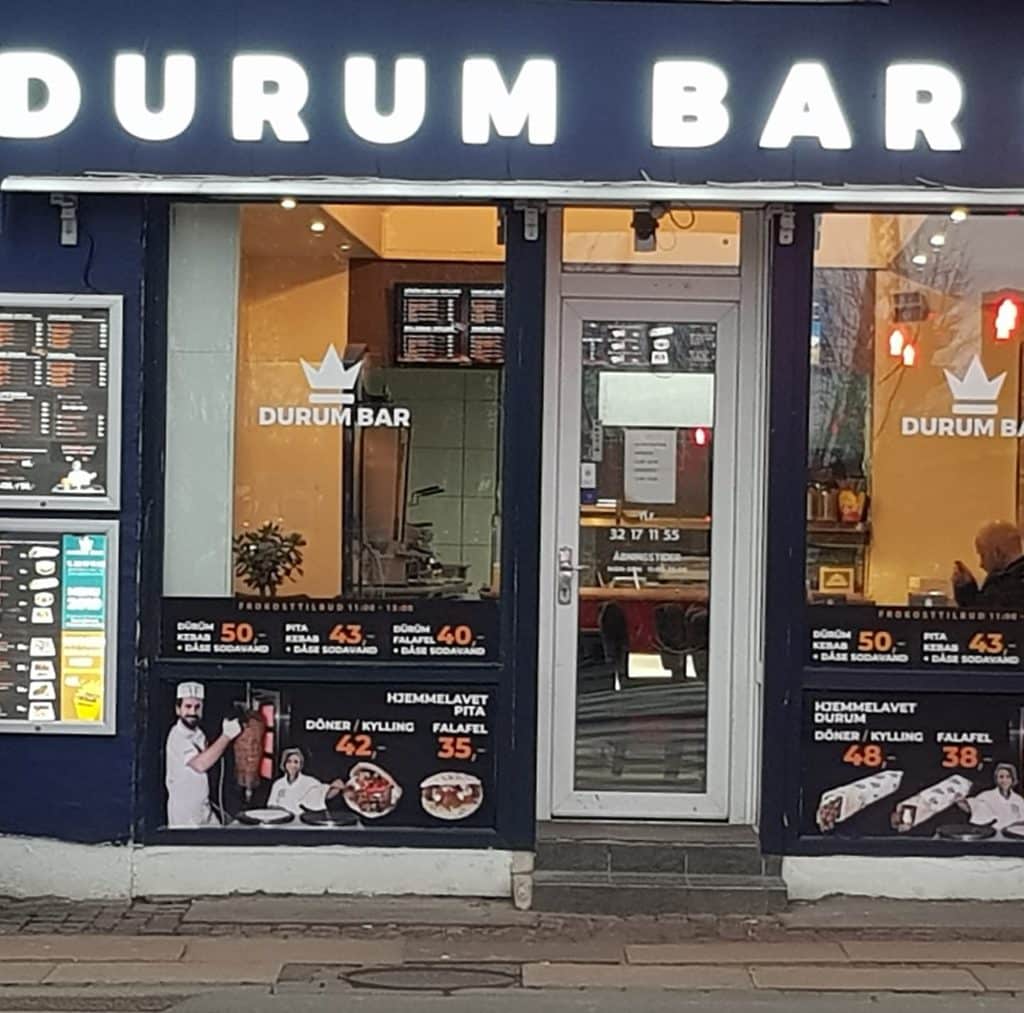 Exterior to Durum Bar in Copenhagen